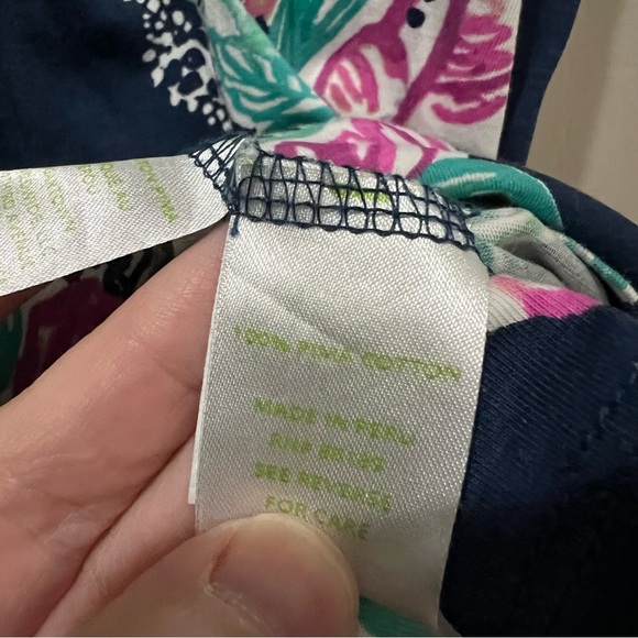 Lilly Pulitzer Small Raylee Blue Floral Sleeveless Summer Tank Mini Dress Y1 - Picture 5 of 7